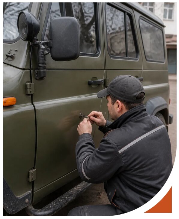 Профессиональное вскрытие автомобиля УАЗ без повреждений в Кыштыме